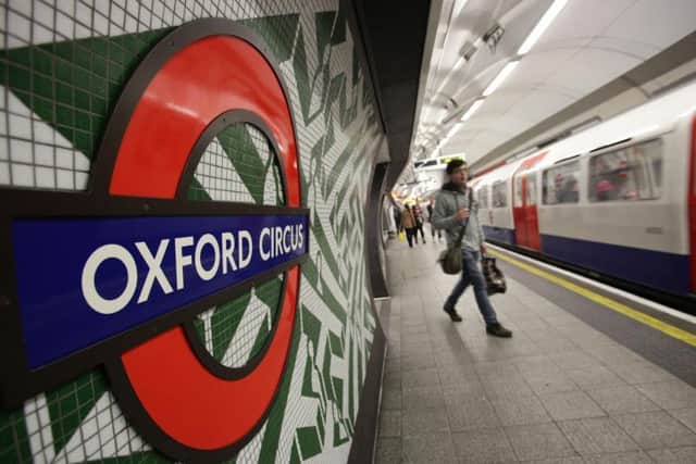 Oxford Circus Tube Station.