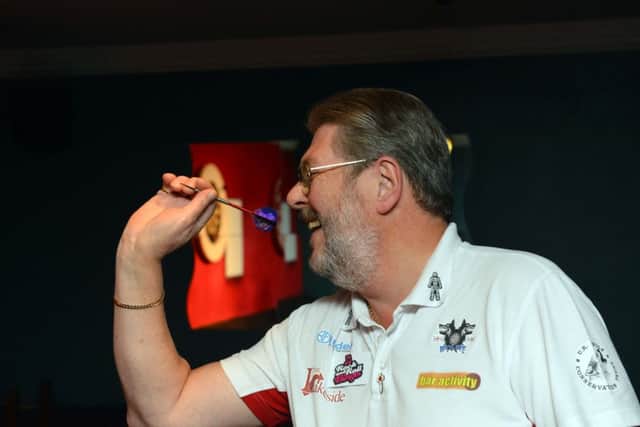 Darts wold champion Martin 'Wolfie' Adams at the surprise 18th birthday for Cameron Anderson.