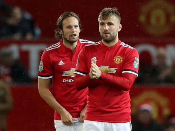 Luke Shaw with Daley Blind