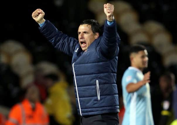 BURTON-UPON-TRENT, ENGLAND - NOVEMBER 25: Sunderland manager Chris Coleman celebrates on the final whistle during the Sky Bet Championship match between Burton Albion and Sunderland at Pirelli Stadium on November 25, 2017 in Burton-upon-Trent, England. (Photo by Ian Horrocks/Sunderland AFC via Getty Images)