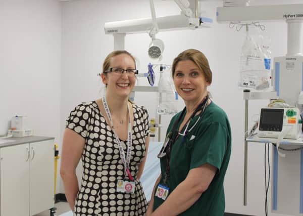Hannah Stoker, left, and Dr Kate Lambert, of Sunderland Royal Hospital.