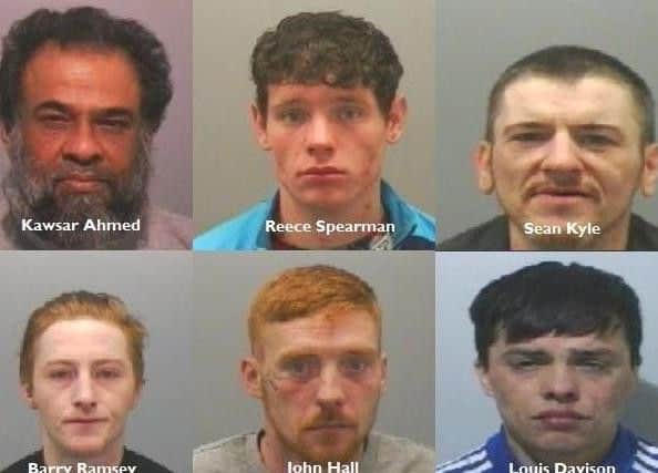 The sentences were passed at Newcastle Crown Court yesterday.