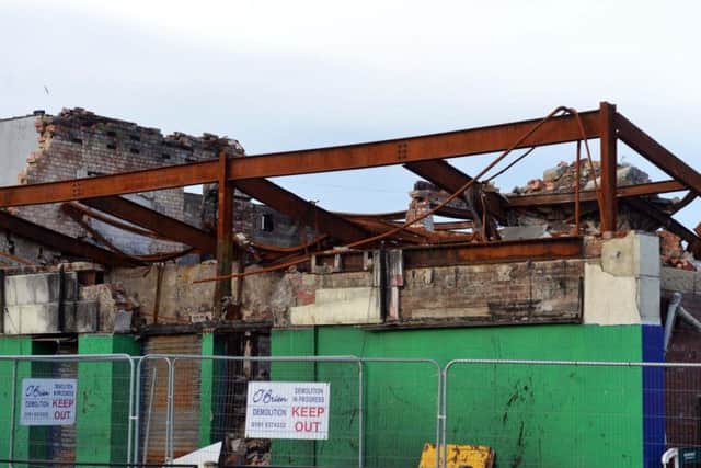 How the remains of the former bingo hall and auction room look today.