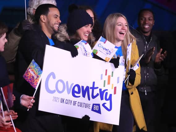 Backers of Coventry's bid celebrate success in Hull.