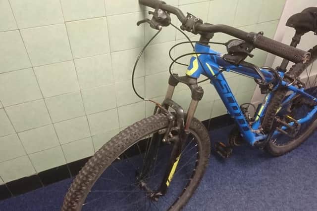 One of the bikes taken by police from from youths suspected of being involved in anti-social behaviour in Houghton.