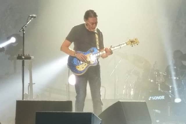 Chris Rea performing in Oxford moments before he collapsed on stage. Pic: @Darren_Fewins/Twitter/PA Wire.
