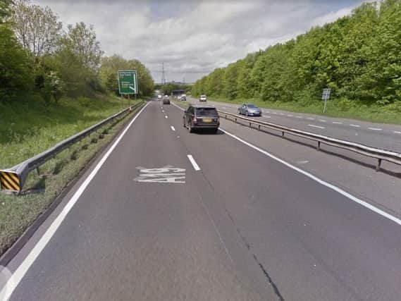 The A19 northbound just before the Doxford Park turn-off. Copyright Google Maps.