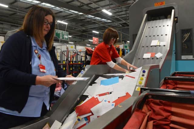 Busiest day at Royal Mail North East ahead of Christmas post and delivery.