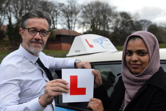 Sujona Begum has become Sunderland's first female Asian driving instructor through Inspire's Dean Henson