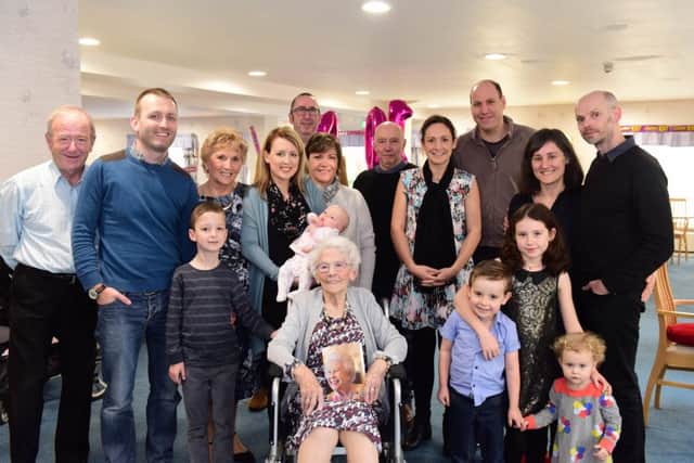 Celebrating her 100th birthday on Sunday was Edith Curtis, of Harbour Lodge, East Shore Village, Seaham, with a party with family and friends.