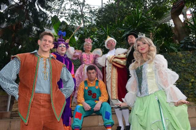 The cast of Jack and the Beanstalk at the Museum and Winter Gardens