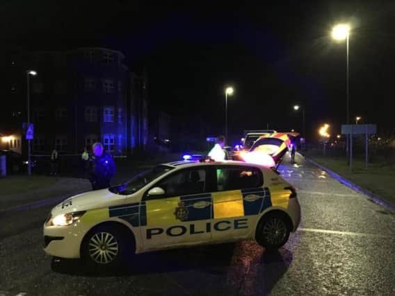 The scene in Church Street, Murton, following a crash on Thursday night.