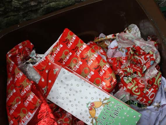 Christmas wrapping paper cannot be recycled.