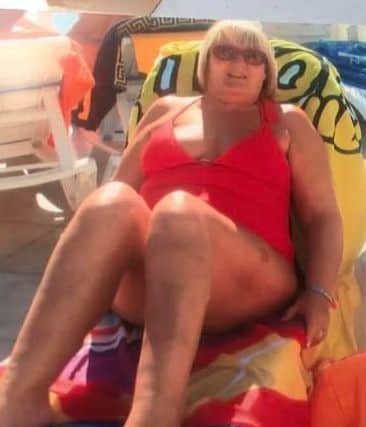 Alice Potts on holiday before she shed five stone.