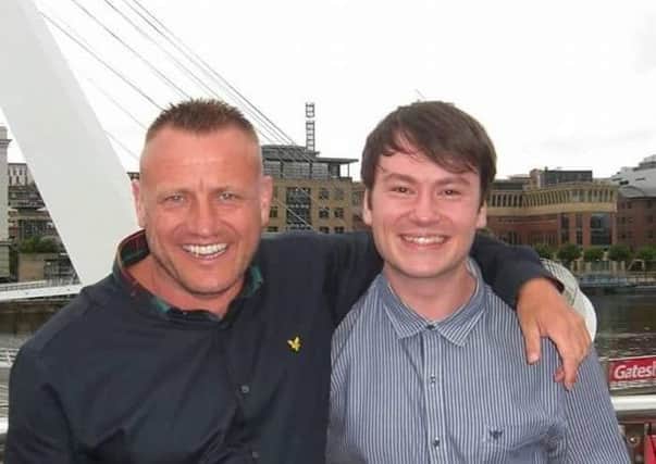 Ross Irwin (right), with his dad Dave.