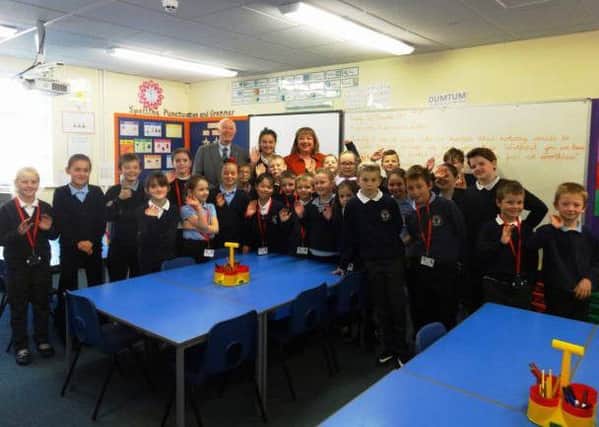 Sharon Hodgson MP visits the children at Barmston Primary School.