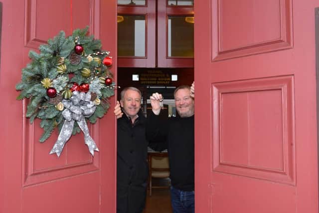SAFC Museum founder Michael Ganley has been formally handed the keys, with museum ambassador Sunderland SAFC legend Kevin Ball