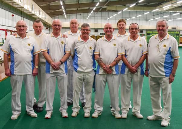 Houghton Kepier bowlers (from left): Barney Walsh, Tony Grimes, Eric Downes, Billy Davison, Michael Wright, Jimmy Marldon, Bob Johnson, Karl Armstrong, Terry Todd.