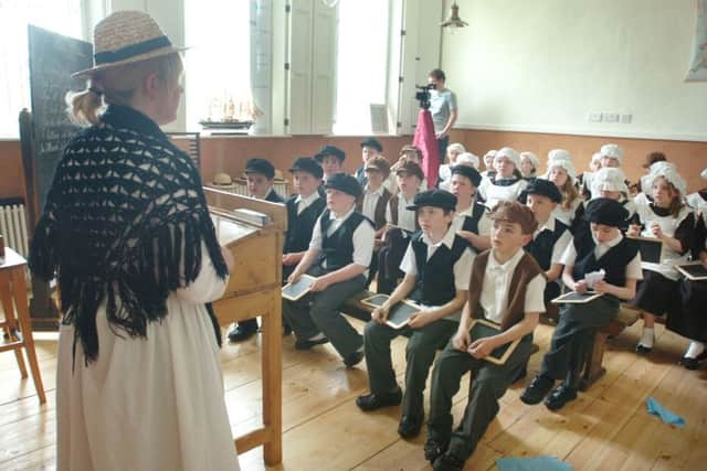 Hill View Junior School pupils taking part in a Living History Lesson at the former Donnison School.