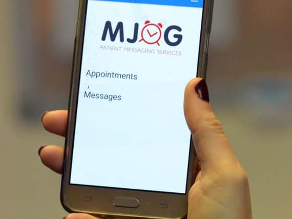 The MJOG app, which aims to remind patients not to miss their appointments