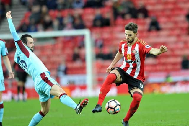 Fabio Borini, in action for Sunderland. The forward is now on loan at AC Milan