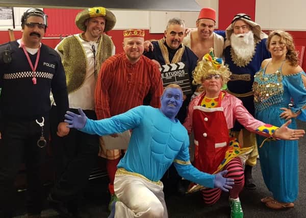 The cast of Aladdin, which was performed by regulars from The Avenue in Roker.