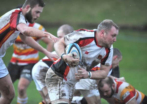 Sunderland (white shirts) battle to victory against Richmondshire last weekend. Picture by Tim Richardson.