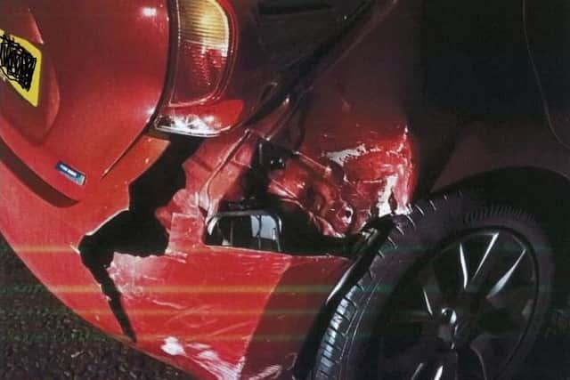 Damage caused by drink driver Karen Robson.