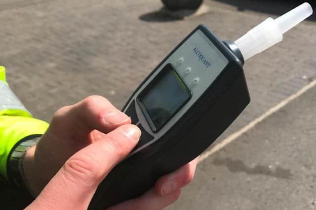 Durham police carry out breath tests.