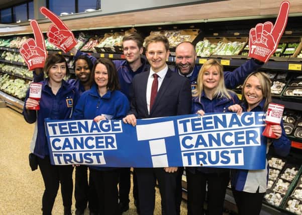 Aldi UK employees raise money for the Teenage Cancer Trust.