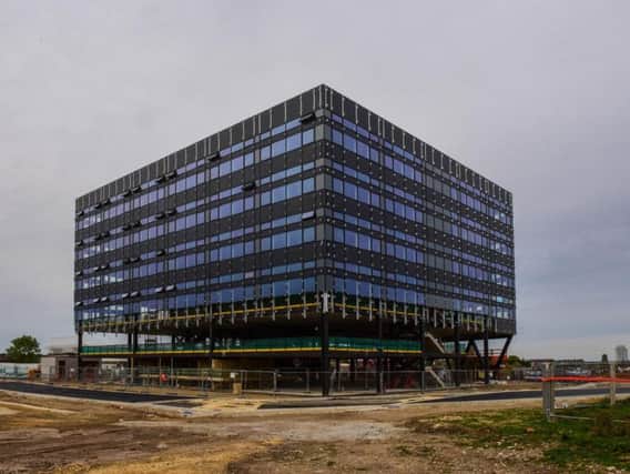 Work is continuing on the new office building on the former Vaux site in Sunderland city centre.