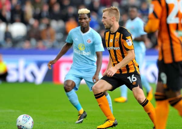Hull midfielder Seb Larsson takes on Sunderland in the 1-1 draw at the KCOM Stadium in September. Picture by Frank Reid