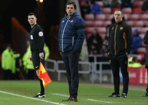 Sunderland manager Chris Coleman watches his side edge a 1-0 win over Hull on Saturday