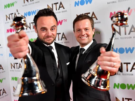 Ant and Dec, who will be hoping to snap up the presenting prize for the 17th year running at the NTAs.