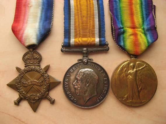 The medals awarded to Joseph Flemming White.