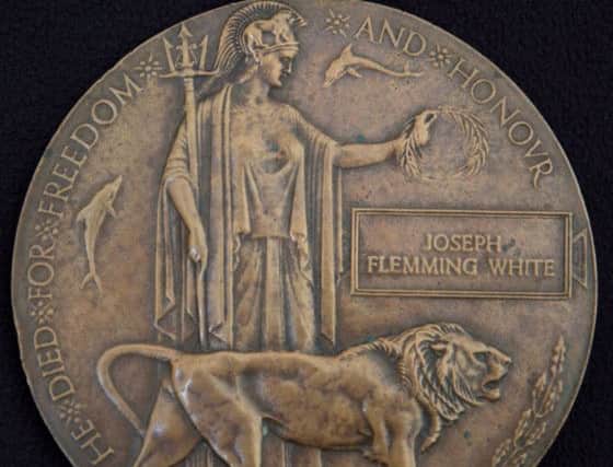 The Dead Mans Penny which was given to the family of Joseph Flemming White.
