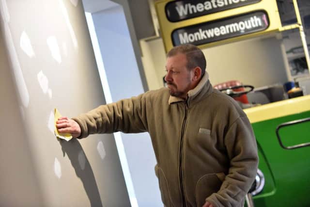 Former servicemen from the Veterans in Crisis group are helping with work at the Fans Museum. Will Goodings
