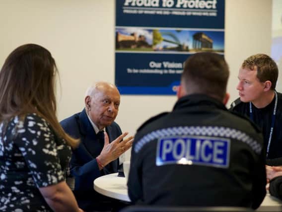 Hindu leader Hari Shukla was among the faith leaders to attend the session with new recruits to Northumbria Police.