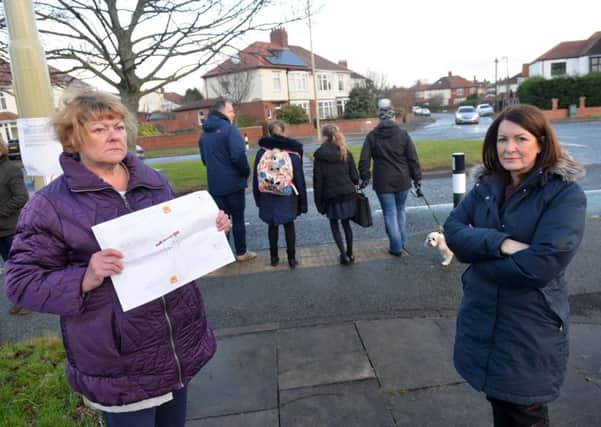 Barbara Bellamy and Annmarie Pape are among King George Road residents concerned over plans for a zebra crossing.