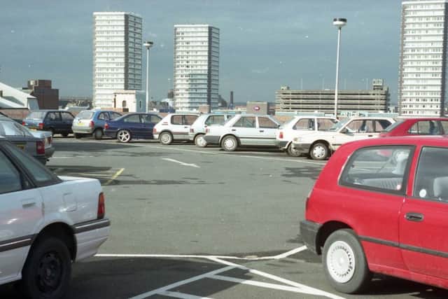 A photo taken in 1995 of Sunderland Civic Centre Car Park as the Kevin Lakeman trial was held in Leeds.