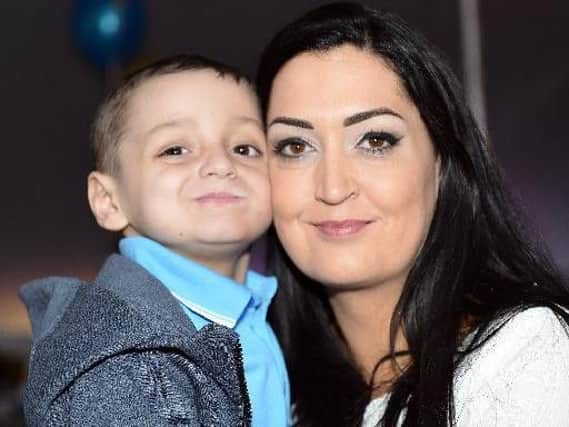 Bradley Lowery with mum Gemma Lowery who has appeared on the Victoria Derbyshire show.