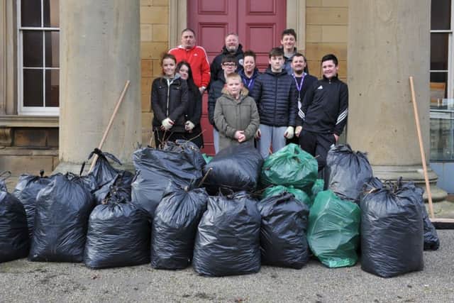 Pennywell Youth Project members have been helping clean up the Sunderland Fans Musuem grounds.