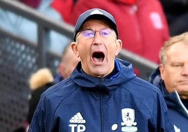 Boro manager Tony Pulis's side take on Sheffield Wednesday in an important Championship game tomorrow