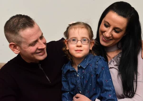 Child of Courage nominee  Anya Clarkson-McKenna, three, with mother Amy Clarkson and father Graham McKenna.