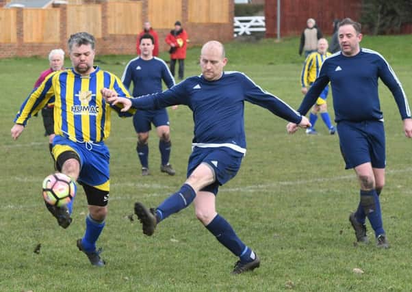 The Philadelphia  (yellow/blue) take on Hartlepool Stag & Monkey last weekend. Picture by Kevin Brady