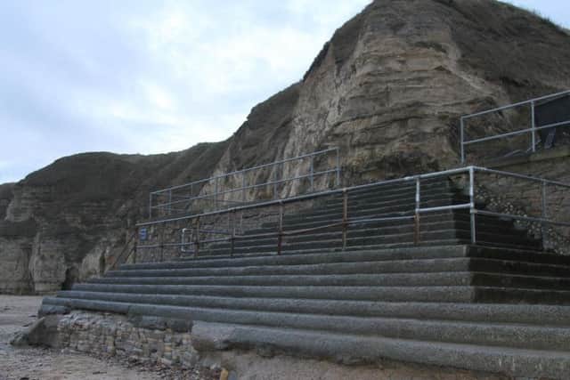 The undercut section of the steps once the work had been carried out. Image by Dougie Holden.