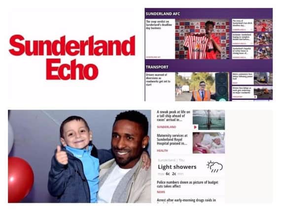 The new Sunderland Echo homepage launched this week.