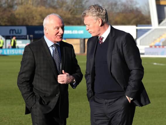 West Ham manager David Moyes, right, with sacked head of recruitment Tony Henry.