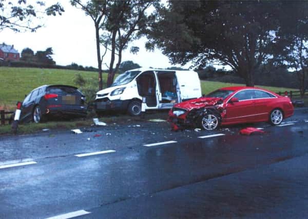 Scene of the collision.