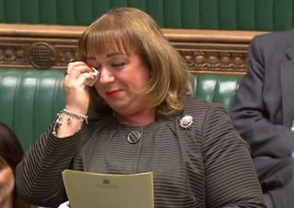Sharon Hodgson's emotional speech moved other MPs to tears.